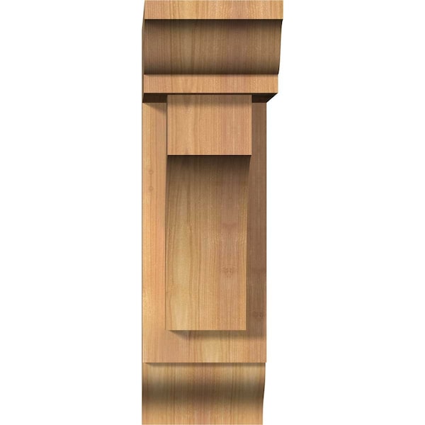 Westlake Traditional Smooth Bracket W/ Offset Brace, Western Red Cedar, 5 1/2W X 14D X 18H